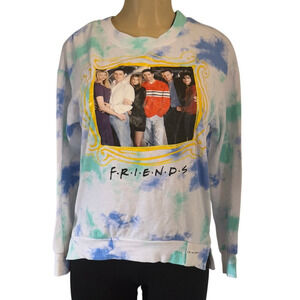 FRIENDS Tie Dye Sweatshirt XS Vintage TV Show Pullover Cozy Casual Y2K Style OG